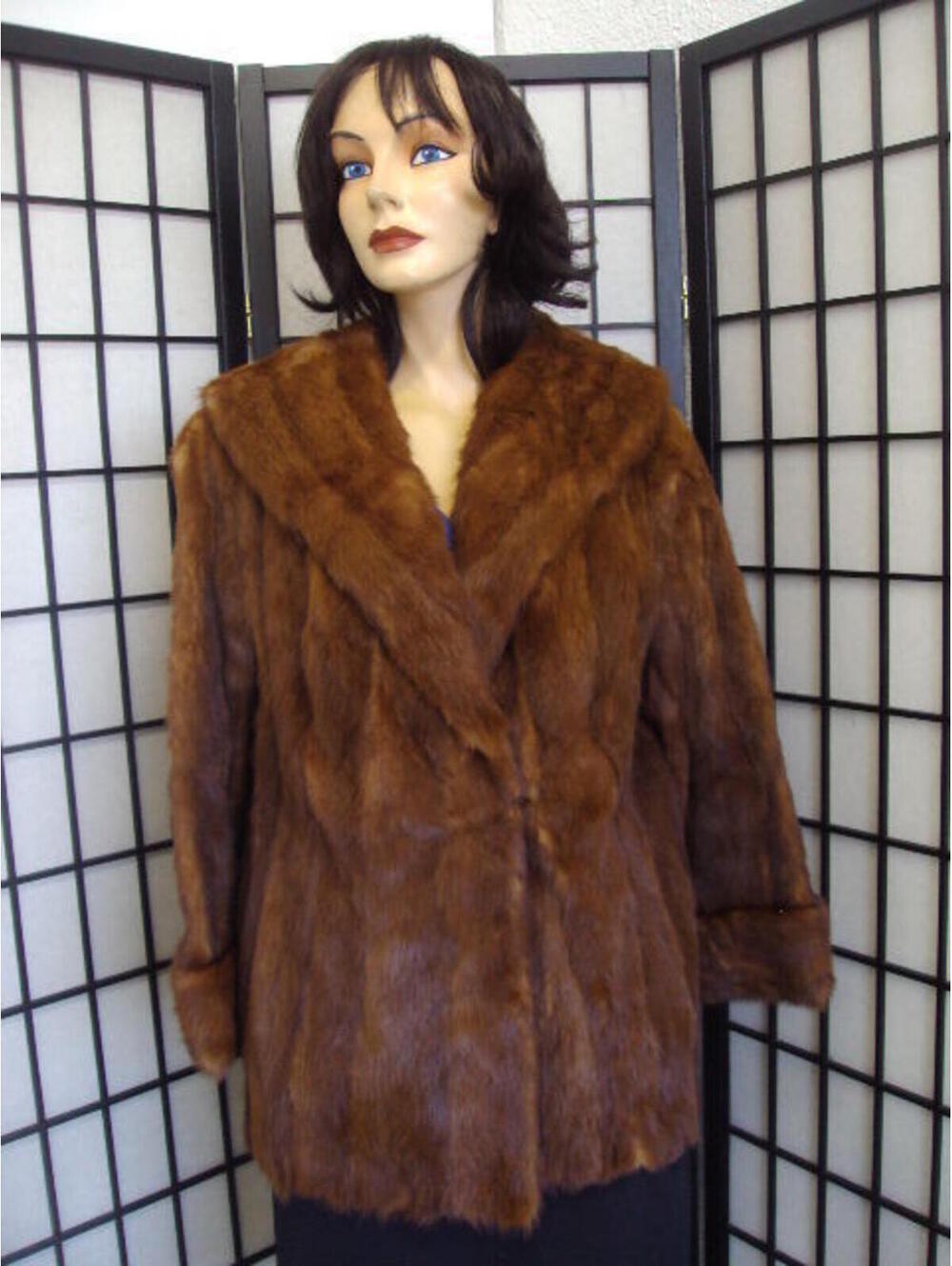 PRE-OWNED CHINESE MINK FUR JACKET COAT WOMEN WOMAN SIZE 8 MEDIUM